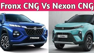 Tata nexon vs Maruti Suzuki Fronx  Maruti Fronx CNG vs Tata Nexon CNG [upl. by Shyamal]