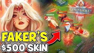 I UNLOCKED FAKERS NEW 500 AHRI SKIN AND ITS INCREDIBLE PENTAKILL EASTER EGG [upl. by Brock]