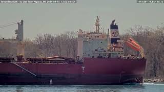 Federal Kivalina passing by Algonac moving up the St Clair River towards Marine City and Port Huron [upl. by Cinimod]