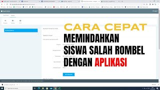 Cara Memindahkan Siswa Salah Rombel dengan Aplikasi Lite Dapodik 2021a [upl. by Rekcut814]