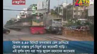 Maghbazar Train Accident ATN NEWS LIVE [upl. by Ynaffital]