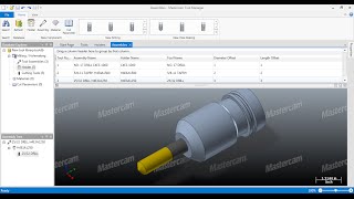 WORKING WITH MASTERCAM X8 TOOL MANAGER [upl. by Orji]