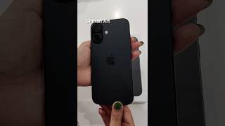 iPhone 16 unboxing Black Colour ♥️😄 shorts trending iphone simranart apple viral [upl. by Enrobialc]