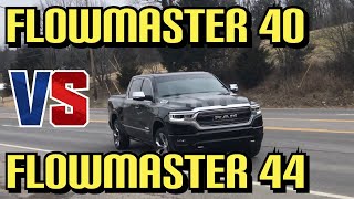 RAM 1500 57L HEMI FLOWMASTER SUPER 44 vs FLOWMASTER 40 SERIES [upl. by Lucier]