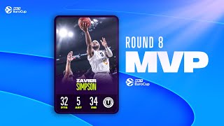 Zavier Simpson  Round 8 MVP  202425 BKT EuroCup [upl. by Ahseinek]