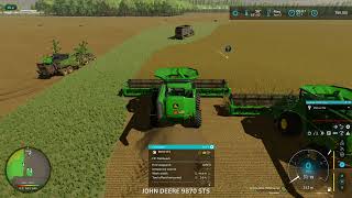 Weyauwega WI FS22 Timelapse 7 Baling Soybean Straw amp Finishing Up Soybeans For The Season [upl. by Ruttger]