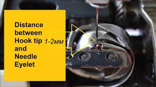 How to adjust sewing machine hook timing [upl. by Sulamith]