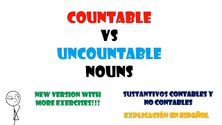 Sustantivos contables y no contables en inglés Countable and uncountable nouns [upl. by Dreeda904]