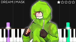 Dream  Mask  EASY Piano Tutorial [upl. by Sabah]