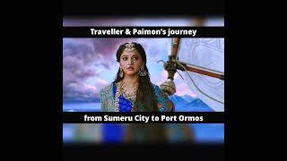 Traveller amp Paimons Journey from Sumeru City to Port Ormos on Waverider genshinimpact sumeru [upl. by Adnahsed]