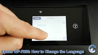 Epson WorkForce WF7830DTWF How to Change the Language [upl. by Nevlin]