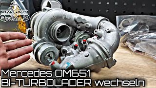 Mercedes VKlasse  W447 22 CDI OM651  BITurbolader wechseln  Drehmomentwerte  Turbocharger [upl. by Hakvir]