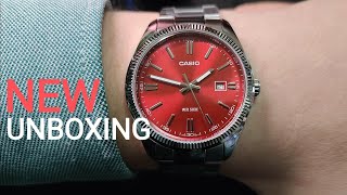 UNBOXING AND REVIEW NEW CASIO MTP1302PD4AVEF  Red Dial [upl. by Gerianna]