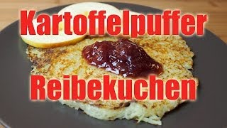 Kartoffelpuffer Reibekuchen  Vegan amp Fettarm Rezept VEGAN [upl. by Ahsienom69]