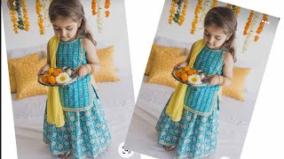 Baby ShararaGharara Kurti Dress cutting amp stitching45 Year Baby ShararaGharara Circular Plazo [upl. by Salohcin949]