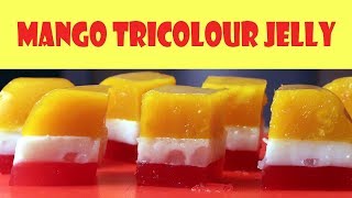 Mango Jelly Recipe l मेंगो स्ट्रॉबेरी कोकोनट जेली I Summer Special [upl. by Nawyt]