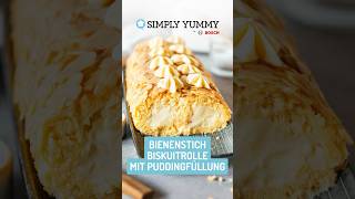 Unglaublich cremige BienenstichBiskuitrolle 😍😍  SIMPLY YUMMY Rezepte [upl. by Yrehcaz]