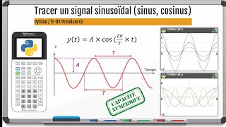 Tracer un signal sinusoïdal  Python  TI83 Premium CE [upl. by Resor]