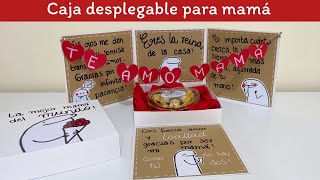 La cajita más bonita para REGALAR a MAMÁ  Caja desplegable lateral [upl. by Mairim]