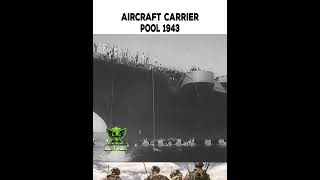 Aircraft Carriers Swimming Pool 1943 shorts usnavy navy military [upl. by Dahs]