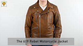 Goldtop 619 Rebel Leather Motorcycle Jacket  Waxed Brown [upl. by Kcirtap]