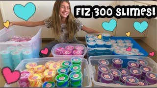 FIZ 300 SLIMES PRA VENDER MOSTREI TUDO CLOUD SLIME BUTTER E PUFF SLIME THICK SLIME CLEAR SLIME [upl. by Stalder617]