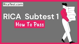 RICA Subtest 1 How To Pass [upl. by Netsirc630]