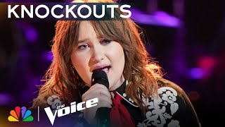 Ruby Leigh Is Spectacular Performing quotBluequot by LeAnn Rimes  The Voice Knockouts  NBC [upl. by Etnuaed]