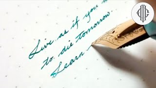 Beautiful Handwriting with Fountain Pen  Fountain Pen Calligraphy [upl. by Ttesil554]