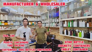 यहां मिलेगा Packing के लिए Fancy BottleJarTubeGlass Containers  India कि सबसे बड़ी Market [upl. by Brodie752]