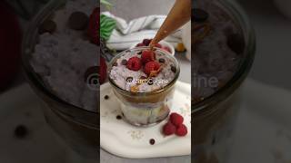 Overnight oats meal prep for breakfast  😋 healthyrecipebreakfastrecipe oats easyrecipe [upl. by Ybanrab]