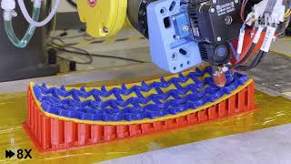 NonPlanar Slicing and Printing of a Reentrant Honeycomb Sandwich Panel [upl. by Cissej598]