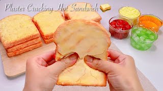 【ASMR】石膏クレイクラッキング🥪ホットサンドイッチ【音フェチ】Plaster Cracking Hot Sandwich [upl. by Disharoon]