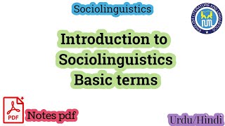 Sociolinguistics [upl. by Ecnarret]