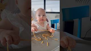 Chiara is eating spaghetti spaghetti baby babygirl cute [upl. by Rogerg702]