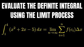 How to Find a Definite Integral using Riemann Sums and the Limit Definition Quadratic Example [upl. by Christiane]