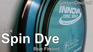 Disc Golf Spin Dye Black on Blue Firebird [upl. by Fleck]