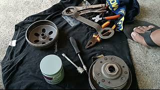 DIY Palit Center Spring at Clutch Spring sa Honda Click 125i [upl. by Bigot983]