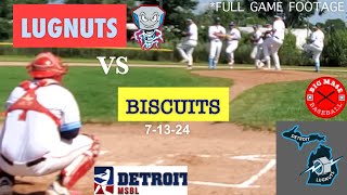 LUGNUTS VS BISCUITS  DETROIT MSBL  FULL GAME FOOTAGE [upl. by Belcher]