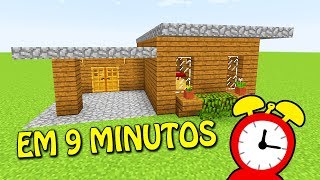 COMO FAZER ESSA CASA DE INICIANTES EM 9 MINUTOS NO MINECRAFT   Starter House [upl. by Emyam720]