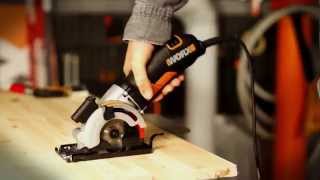 Worx WX426 Worxsaw Easy Plunge Compact Circular Saw [upl. by Esil]