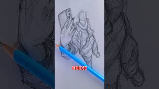 Draw a Character Taking a Selfie 🤳  Fun Perspective Drawing Tutorial art drawing shorts foryou [upl. by Bittencourt]