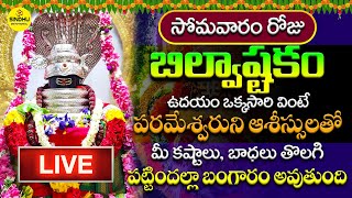 LIVE  సోమవారం బిల్వాష్టకం వింటే మీరు పట్టిందల్లా బంగారం అవుతుంది  Bilvashtakam In Telugu Lyrics [upl. by Amadus]