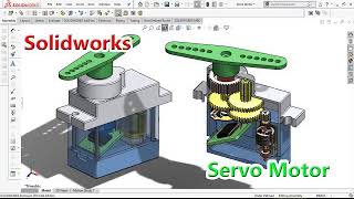 Solidworks Tutorial Servo Motor Design by Solidworks [upl. by Broadbent868]