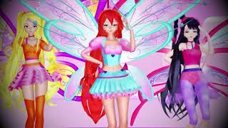 MMD WinxClub Bloom Stella Musa Adios Remake [upl. by Aikemat395]