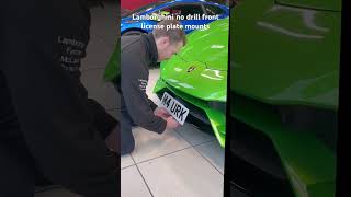 Lamborghini NoDrill Front Plate Mount  Quick Install No Holes Perfect Fit [upl. by Pippo831]