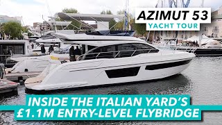 Azimut 53 Fly yacht tour  Inside the Italian yards £11m entrylevel flybridge  MBY [upl. by Yxel]