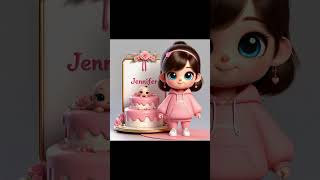 Happy Birthday Jennifer For Kids Song Best Birthday Wishes [upl. by Mcclees263]