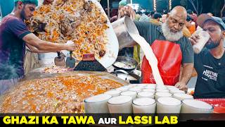 Best Tawa Maghaz amp Pulao Ghazi Restaurant Korangi  Lassi Lab Malir  Karachi Street Food Pakistan [upl. by Emili]