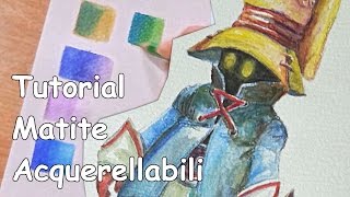 TUTORIAL DI DISEGNO COME USARE LE MATITE ACQUERELLABILI PER PRINCIPIANTI [upl. by Dyke]